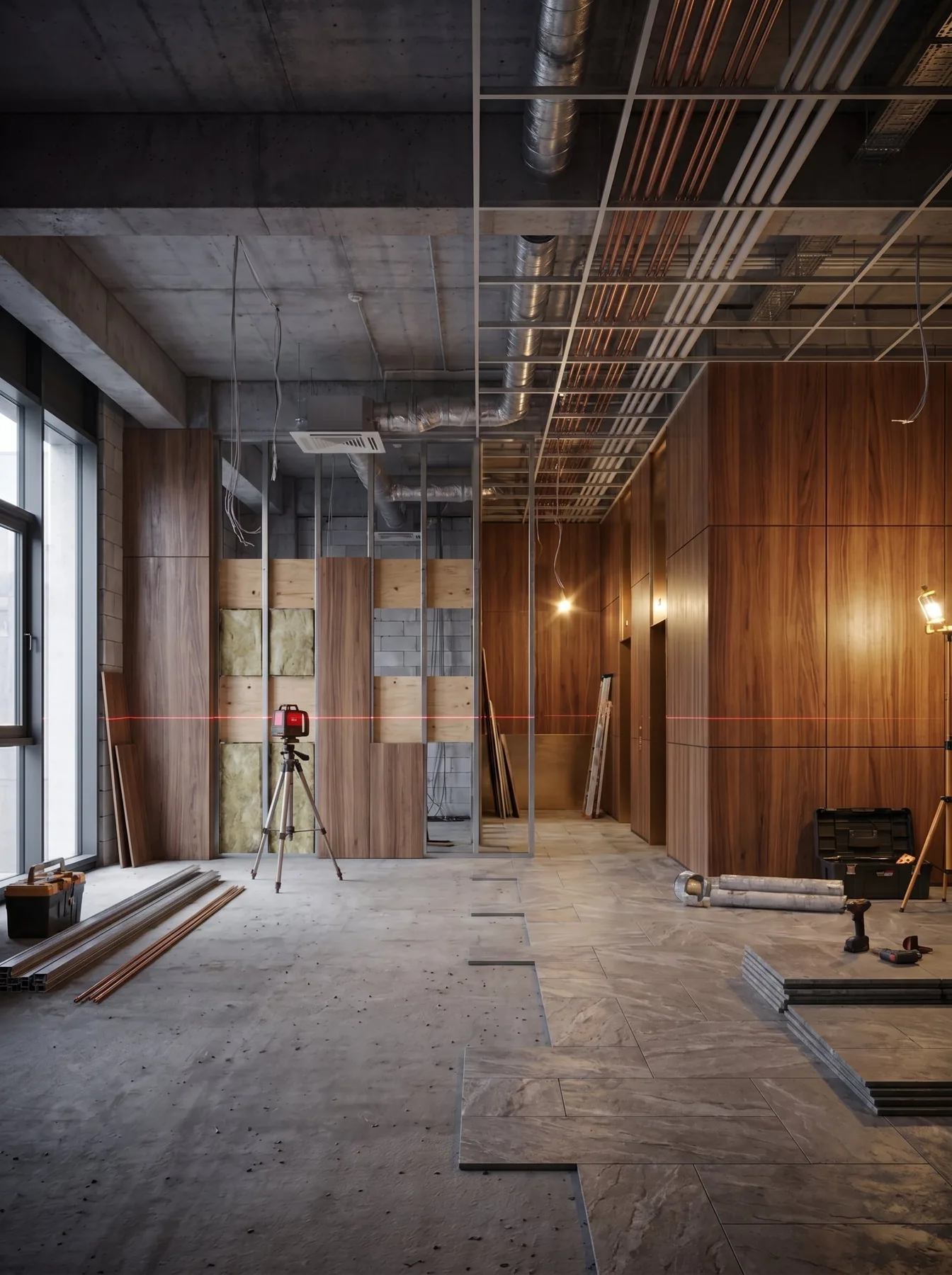 Fabricated joinery and services arriving on a BINA site